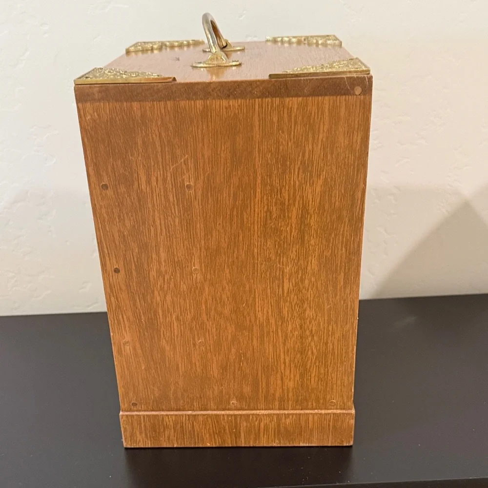 Wooden Jewelry Box with 4 Drawers with Handles - Picture 6 of 15